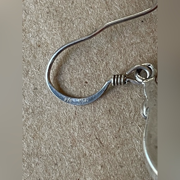 Vintage Charolite & Sterling silver earring by artist Running Bear - Picture 4 of 5